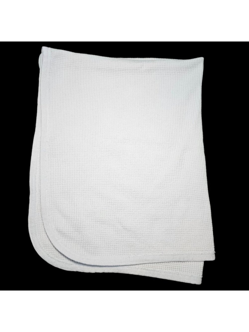 VTG Carters Baby Blanket Thermal Waffle Weave Cotton‎ Offwhite Made USA 26 X 33